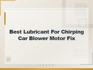 Best Lubricant for Chirping Car Blower Motor Fix and Repair Guide